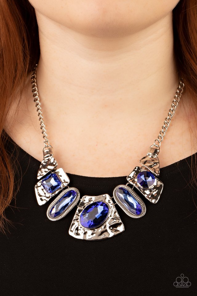 Futuristic Fashionista - Blue - Paparazzi Necklace Image