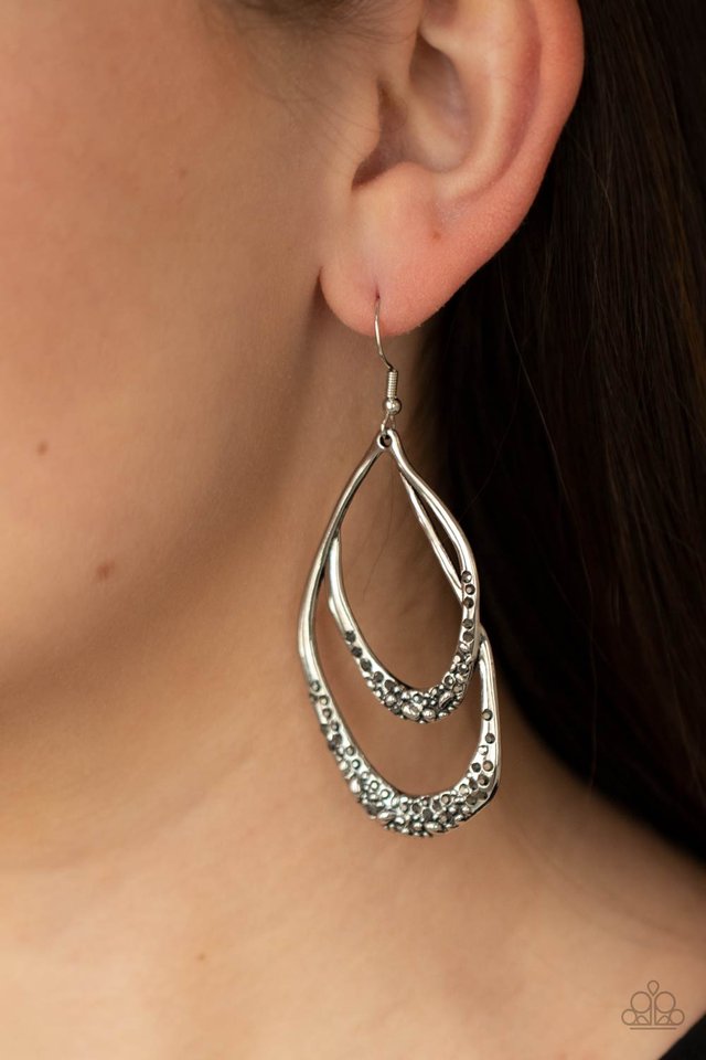 Beyond Your GLEAMS - Silver - Paparazzi Earring Image
