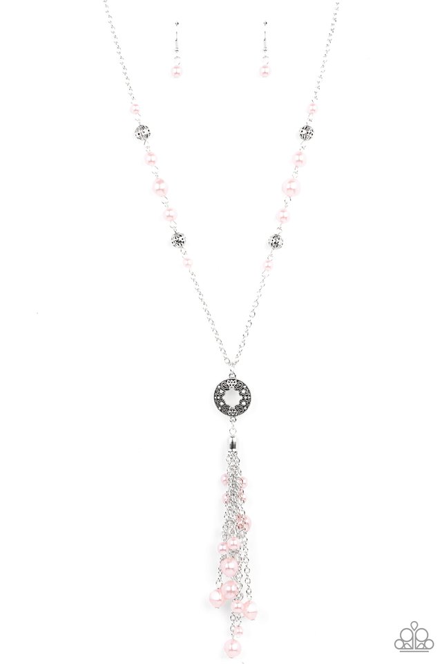 Tasseled Treasure - Pink - Paparazzi Necklace Image