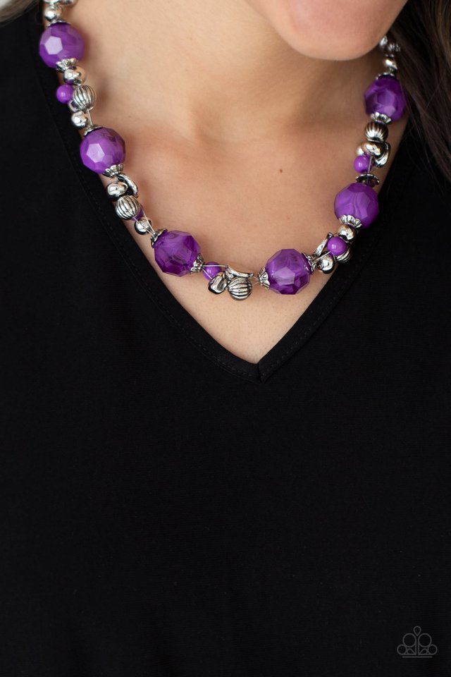 ​Vidi Vici VACATION - Purple - Paparazzi Necklace Image