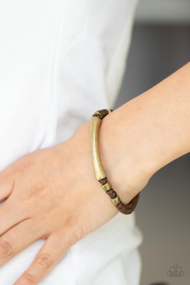 ​Grounded in Grit - Brown - Paparazzi Bracelet Image