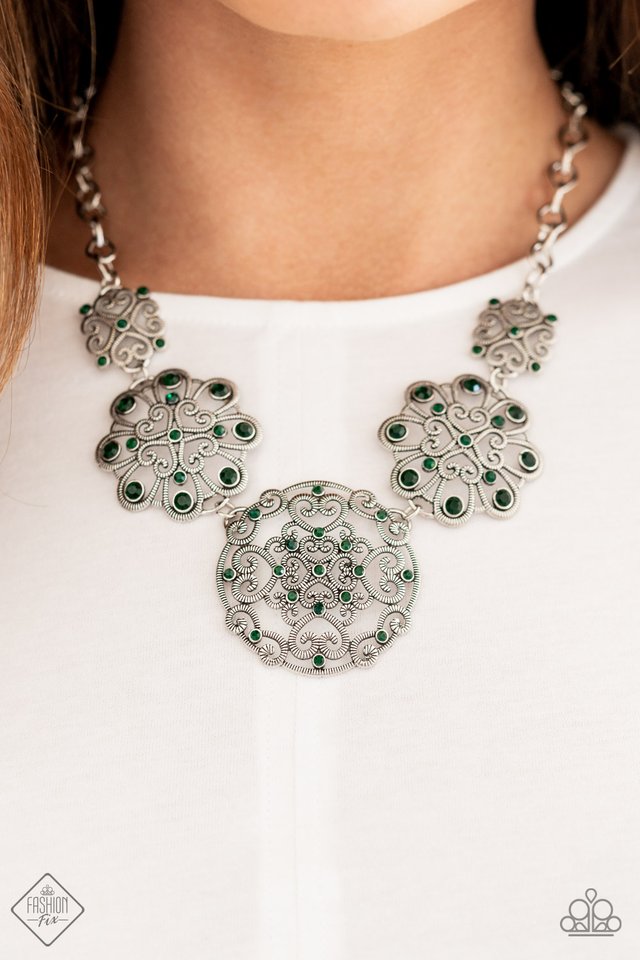 ​Royally Romantic - Green - Paparazzi Necklace Image