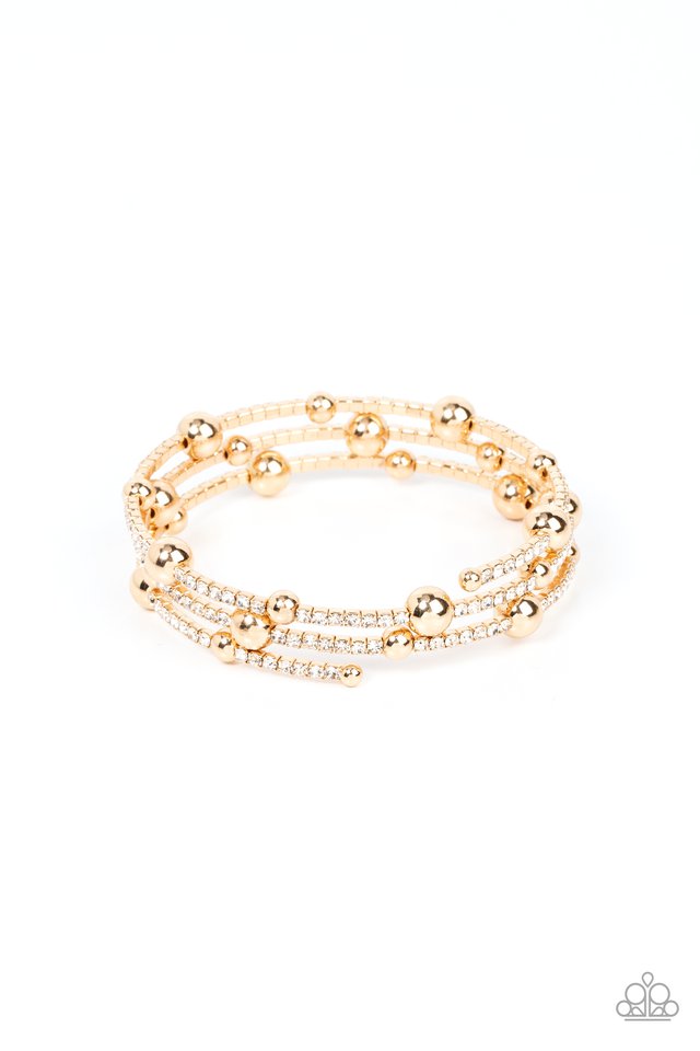 Spontaneous Shimmer - Gold - Paparazzi Bracelet Image
