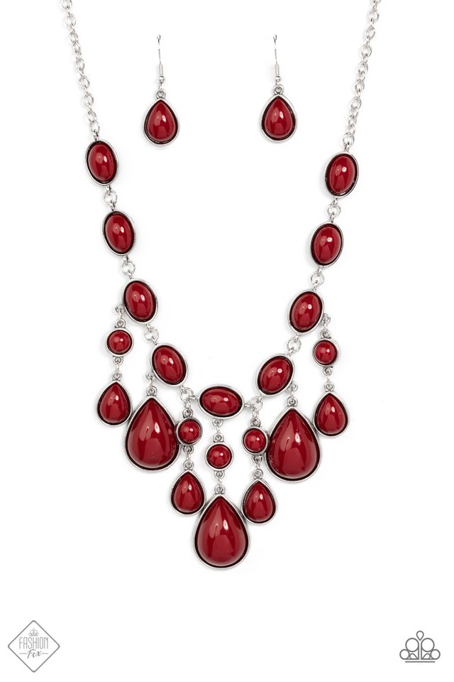 Mediterranean Mystery - Red - Paparazzi Necklace Image