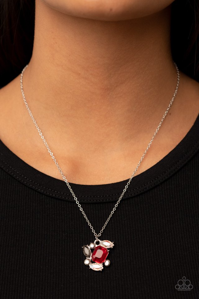 Prismatic Projection - Red - Paparazzi Necklace Image