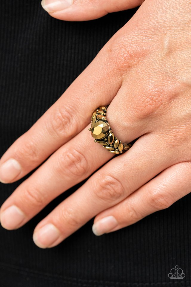 Smooth Smolder - Brass - Paparazzi Ring Image