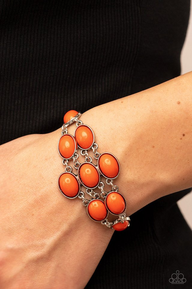 ​Color Wheel Garden - Orange - Paparazzi Bracelet Image