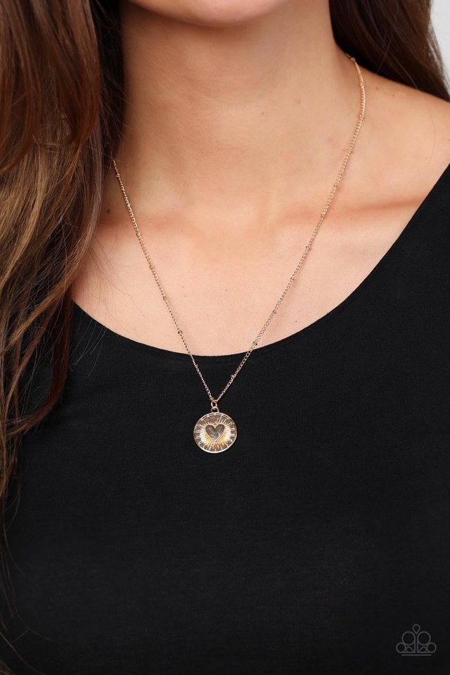 Lovestruck Shimmer - Gold - Paparazzi Necklace Image