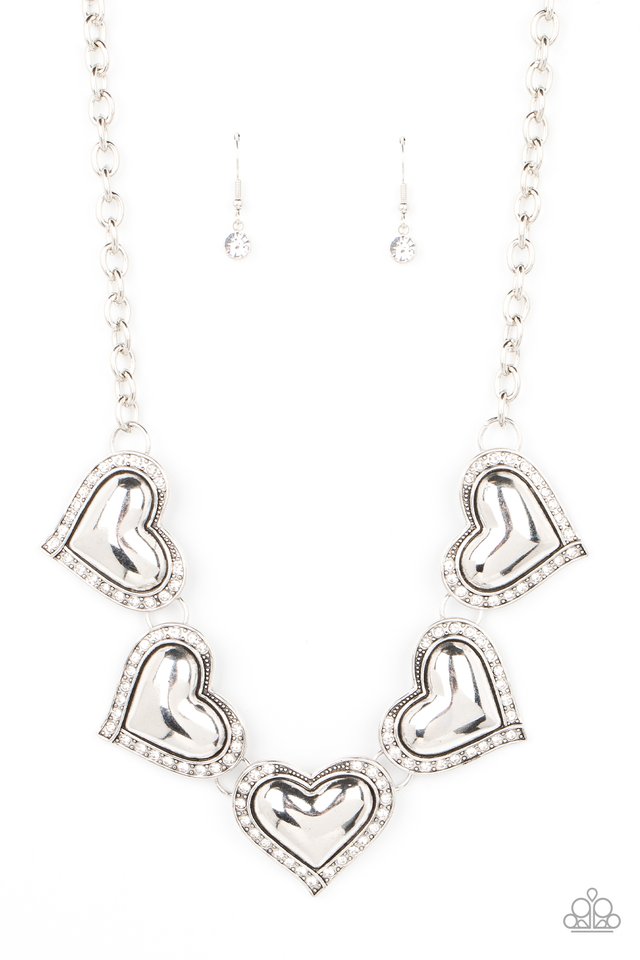 Kindred Hearts - White - Paparazzi Necklace Image
