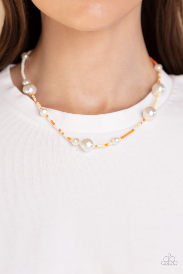 Modern Marina - Orange - Paparazzi Necklace Image